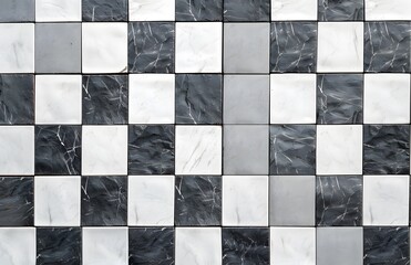 Checkerboard Pattern White And Grey Tiles
