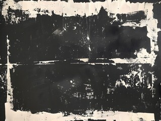 Vintage White Ink Texture on Black Paper