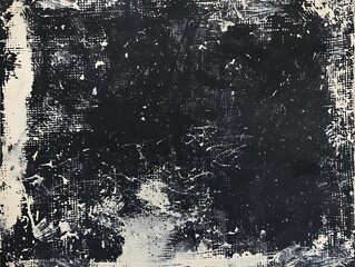Obraz premium Distressed Black Paper Texture with White Ink