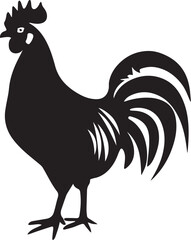 silhouette of a rooster