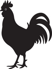 silhouette of a rooster
