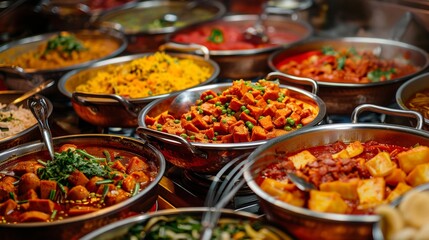 Obraz premium Attractive Traditional Dishes at a Wedding Party 