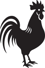 silhouette of a rooster
