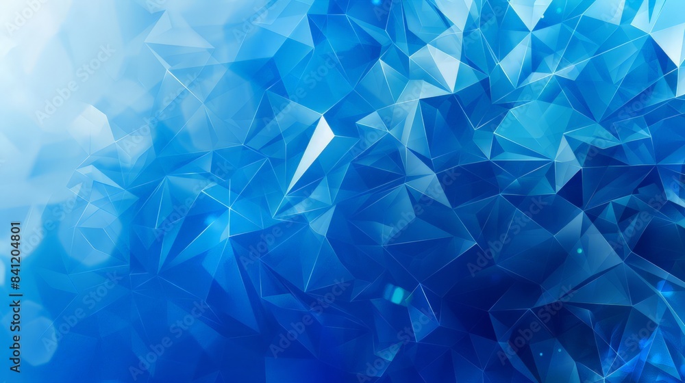 Poster design a blue background with abstract polygonal shapes, adding a modern and edgy feel to your graph