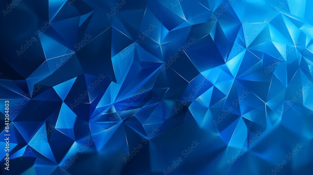 Poster design a blue background with abstract polygonal shapes, adding a modern and edgy feel to your graph