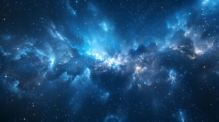 Milky way galaxy with star and noise blue background,Abstract milky way galaxy with stars for background