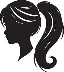 Girl Hairstyle Vector Illustration