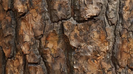 Design a texture inspired by the rough, textured surface of tree bark, with deep grooves, knots, and a rich, woody color palette.