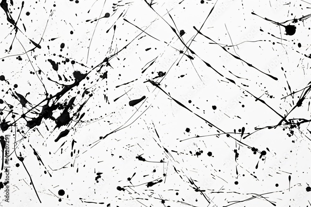 Wall mural Abstract Black Ink Splatter Texture Background