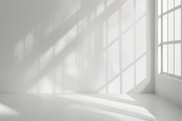 Obraz premium Window Light Shadows Minimalist White Background