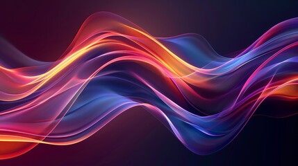 Fototapeta premium Design an abstract background with a dynamic, flowing ribbon effect, using smooth curves and bright, gradient colors to create a sense of movement and energy.