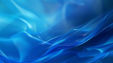 Obraz premium Design an abstract blue background with smooth gradients and soft light effects, creating a calming and serene atmosphere perfect for digital presentations.