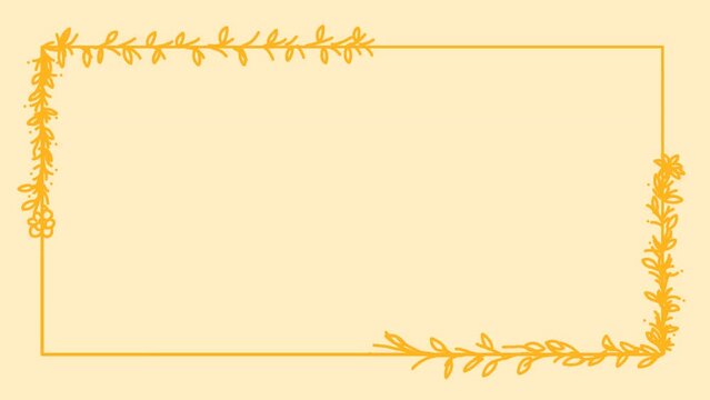 Hand drawn floral frames with flowers