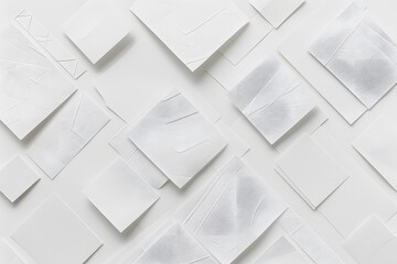 Abstract White Paper Squares Background Pattern