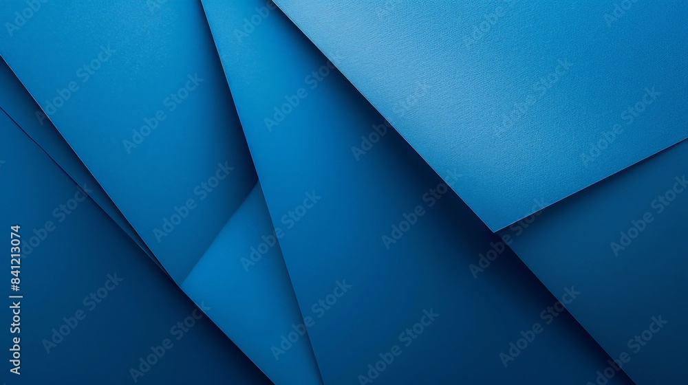 Poster develop a blue background with a minimalist approach, featuring clean lines and a solid color, perfe