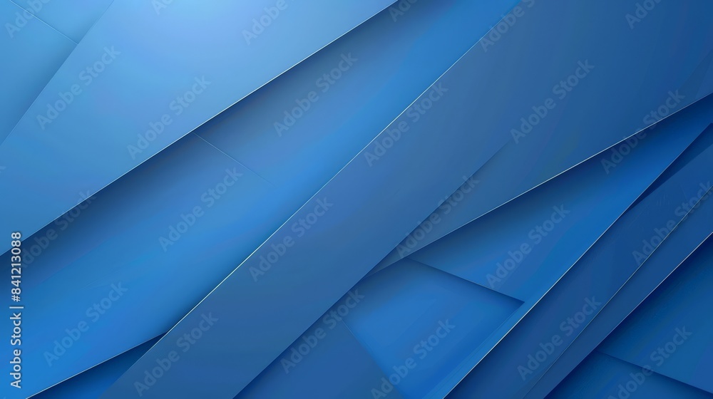 Poster develop a blue background with a minimalist approach, featuring clean lines and a solid color, perfe