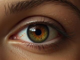 Fototapeta premium realistic close up beautiful eyes