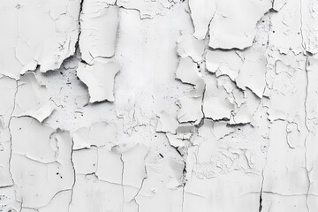 Obraz premium White Cracked Plaster Wall Texture