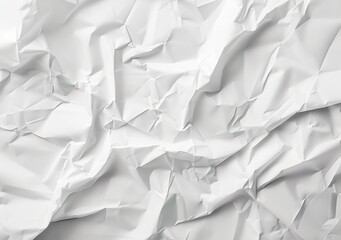 Obraz premium Realistic Crumpled White Paper Texture