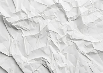 Obraz premium Realistic Crumpled White Paper Texture Background