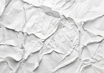 Obraz premium White Crumpled Paper Texture Background