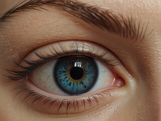 Fototapeta premium realistic close up beautiful eyes