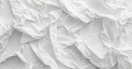 Obraz premium White Crumpled Paper Texture Background