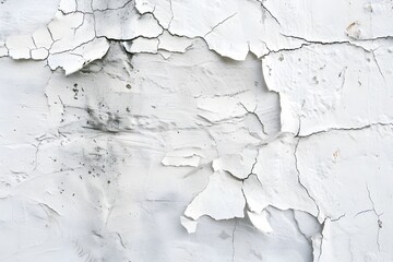 Obraz premium Cracked White Wall Urban Decay Texture