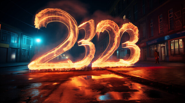 lightpainting years number 2323