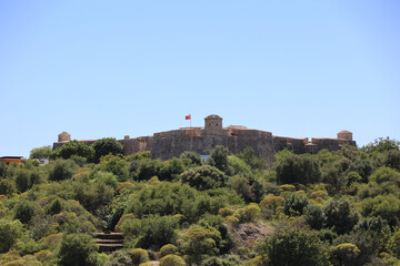 Fototapeta premium View of the castle of Porto Palermo Albania 