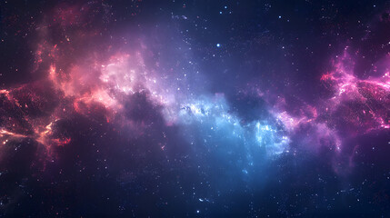Fototapeta premium Space background with stardust and shining stars. Realistic colorful cosmos with nebula and milky way