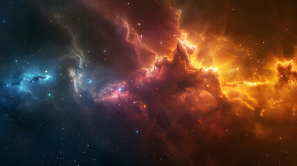 Obraz premium Space nebula and galaxy