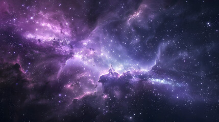 Naklejka premium Star field and nebula in outer space