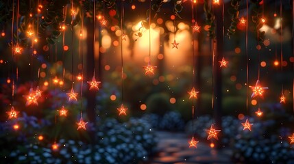 Naklejka premium Patriotic Streamers Hanging from a Gazebo or Pavilion for Festive Outdoor