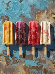 Patriotic Fourth of July Ice Pops in Festive Red White and Blue