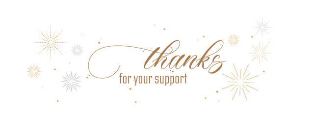 Thanks for your support card