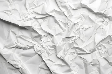 Fototapeta premium White Crumpled Paper Texture Background