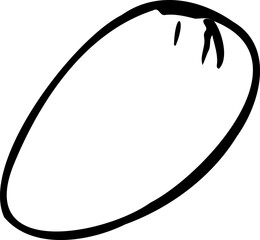 Hand drawn vector line illustration of pistachio with shell.