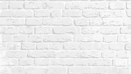 Seamless White Brick Wall Vector Background