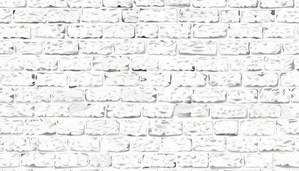White Brick Wall Vector Background Illustration