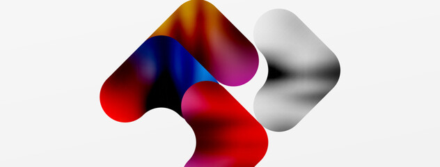 Metallic fluid color with geometric abstract shapes. Vector Illustration For Wallpaper, Banner, Background, Card, Book Illustration, landing page