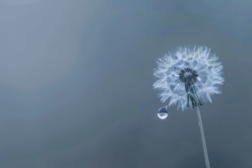 Close-up of water droplet on dandelion seed