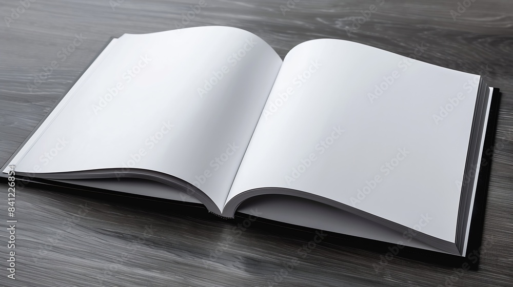 Poster blank catalog magazine book template with soft shadows ready for your design : generative ai