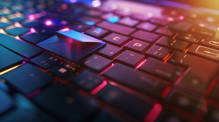 email concepts with message on computer keyboard : Generative AI