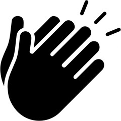 Obraz premium Congrats, congratulation, applause, clap hand flat icon symbol
