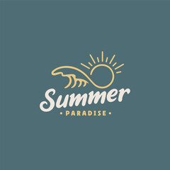 Vintage surf design template for surf club, surf shop, surf merch.