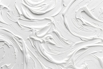 Obraz premium Abstract Swirled White Cosmetic Cream Texture Background