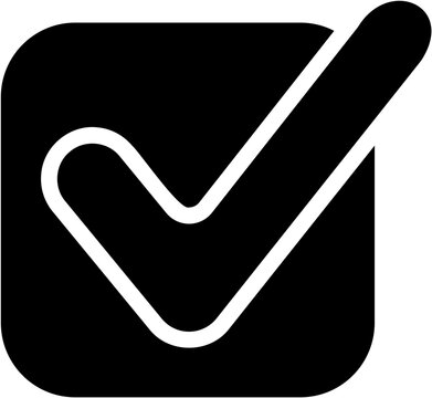 recommend clip art: Tick correct check box flat icon symbol