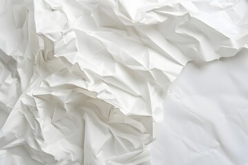 Obraz premium Crumpled White Paper Texture Background