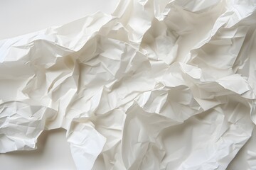 Obraz premium Close Up Crumpled White Paper Texture